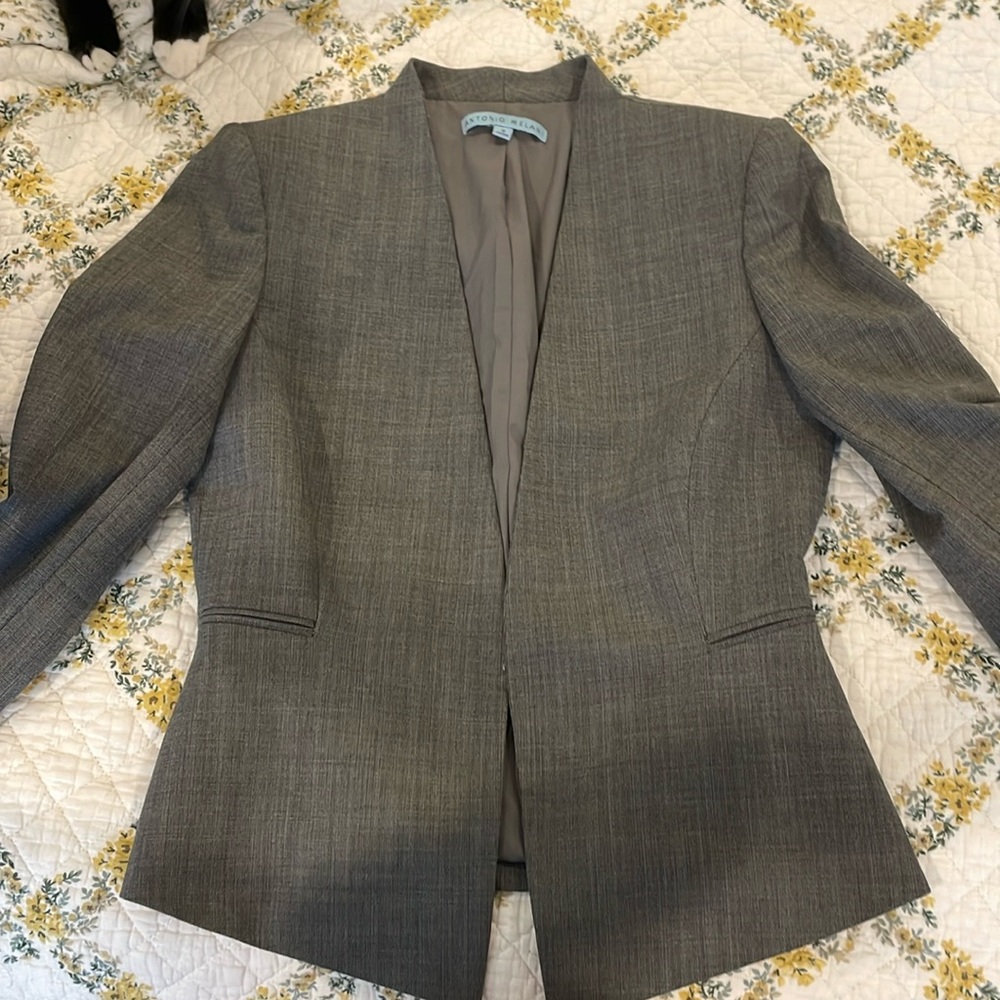 This is a suit jacket from Antonio Melani in a size 2.